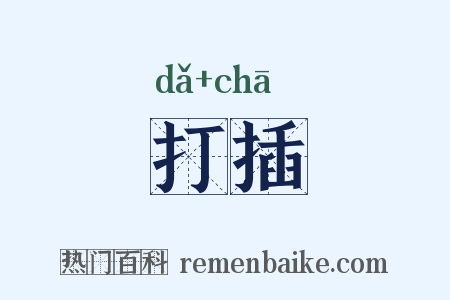 打插是什么意思的图片